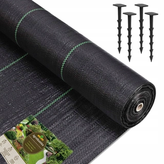 Agrotextília - Poľnohospodárska mulčovacia tkanina (proti burine) Euro čierna 120 x 100 cm 90 g/m²